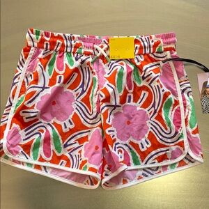 Diane Von Furstenberg Multicolor Floral Athletic Shorts | Girls XL